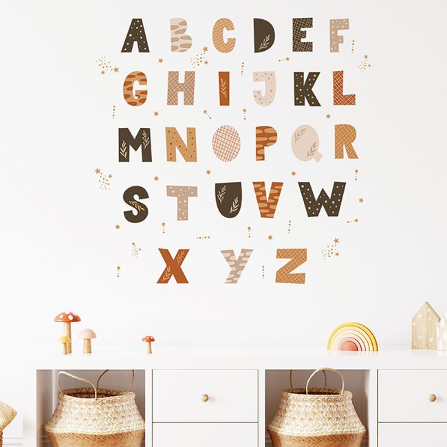 Sticker Decorativ Pentru Copii, Autoadeziv, Alfabet, 70x73 cm EKDWS63045