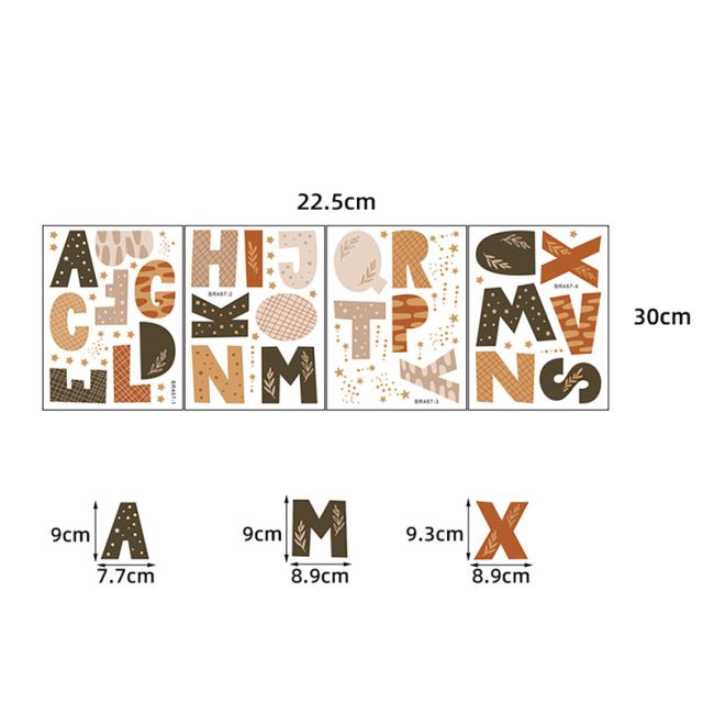 Sticker Decorativ Pentru Copii, Autoadeziv, Alfabet, 70x73 cm EKDWS63045