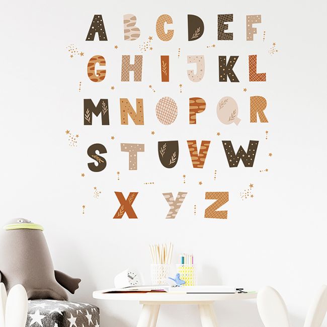 Sticker Decorativ Pentru Copii, Autoadeziv, Alfabet, 70x73 cm EKDWS63045