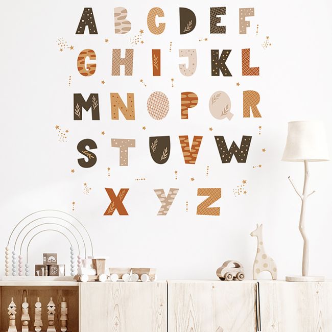 Sticker Decorativ Pentru Copii, Autoadeziv, Alfabet, 70x73 cm EKDWS63045
