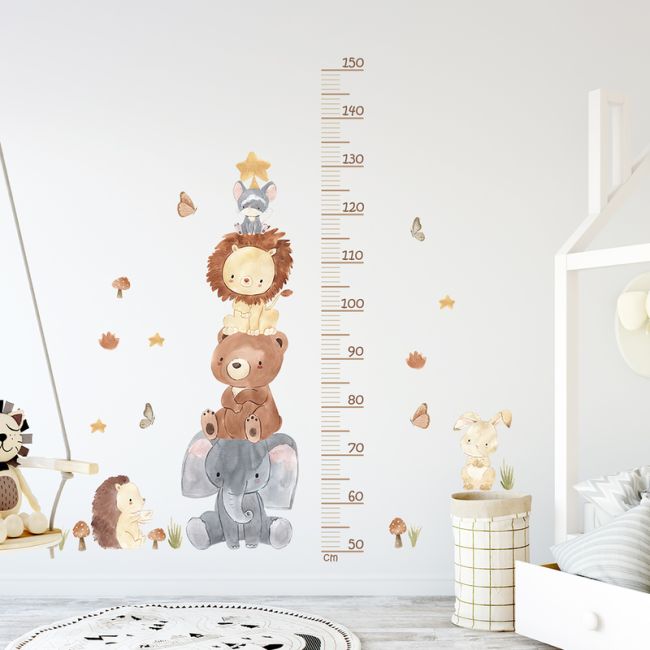 Sticker Decorativ Pentru Copii, Autoadeziv, Piramida Animalelor, 100x80 cm EKDWS63043