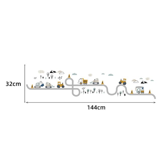 Sticker Decorativ Pentru Copii, Autoadeziv, Tractorase, 32x144 cm EKDWS63042