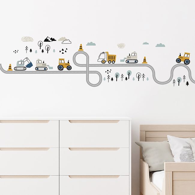 Sticker Decorativ Pentru Copii, Autoadeziv, Tractorase, 32x144 cm EKDWS63042