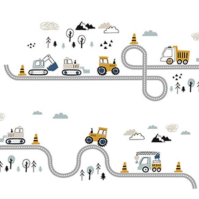 Sticker Decorativ Pentru Copii, Autoadeziv, Tractorase, 32x144 cm EKDWS63042