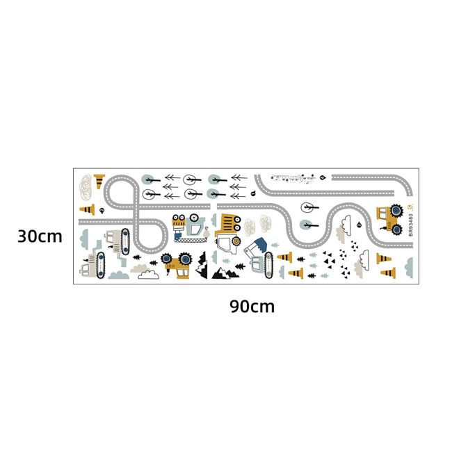 Sticker Decorativ Pentru Copii, Autoadeziv, Tractorase, 32x144 cm EKDWS63042