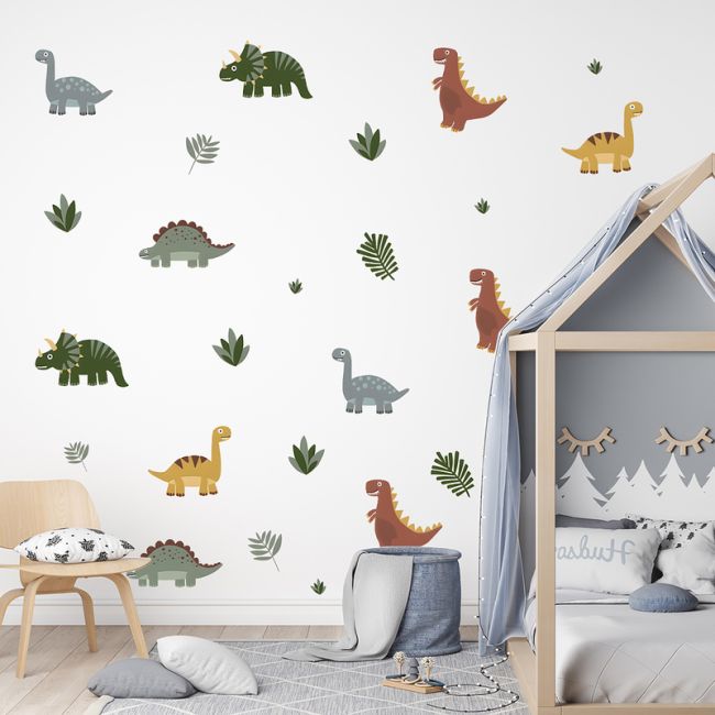 Sticker Decorativ Pentru Copii, Autoadeziv,Dinozauri, 90x80 cm EKDWS63051