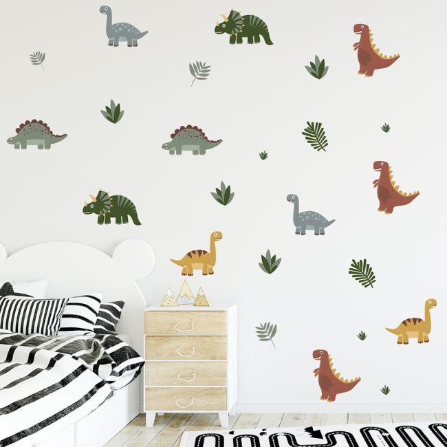 Sticker Decorativ Pentru Copii, Autoadeziv,Dinozauri, 90x80 cm EKDWS63051