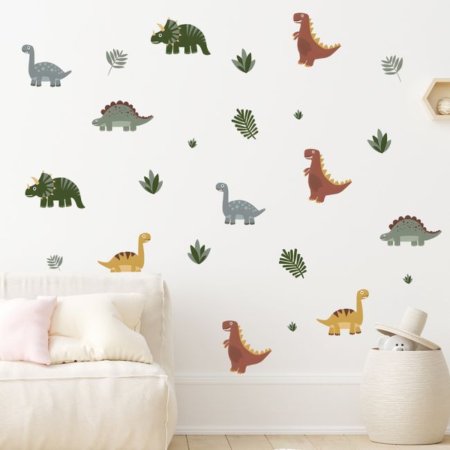 Sticker Decorativ Pentru Copii, Autoadeziv,Dinozauri, 90x80 cm EKDWS63051