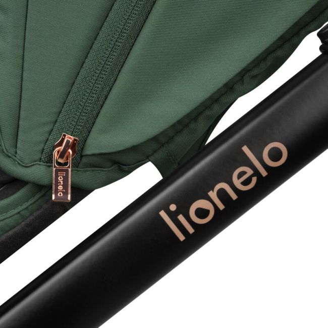 Carucior 2 in 1, Lionelo, Layla, Pana la 22 kg, Cadru aluminiu, Cu landou intarit si salteluta din spuma AirDots, Reversibil, Cu ventilatie 3D, Cu accesorii, EN1888-1, EN1888-2, EN1466, Verde BYNLO-LAYLA_2IN1_GREEN_FOREST