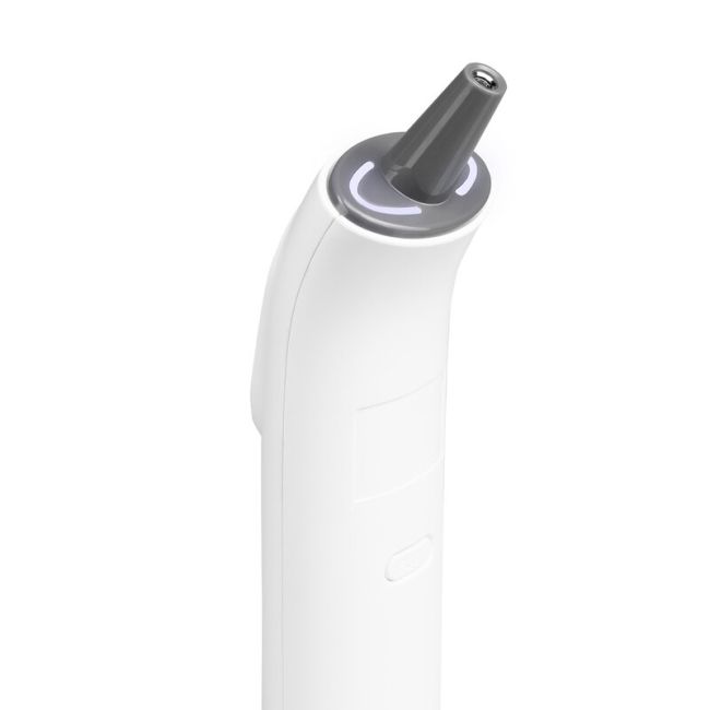 Termometru, Lionelo, FeverScan, Cu infrarosu, Fara contact, Rezultat ultrarapid, Potrivit si pentru alimente, Cu 4 moduri de functionare, Cu indicator LED si alarma sonora, Cu husa de depozitare BYNLOC-FEVERSCAN