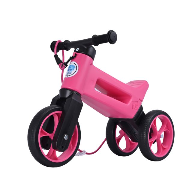 Bicicleta fara pedale Funny Wheels Rider SuperSport YETTI 3 in 1 Pink PMIC8595557517672