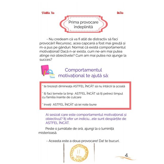 Caiet motivațional pentru copii - 15 provocări care să te conducă spre succes (copy 1) dc37