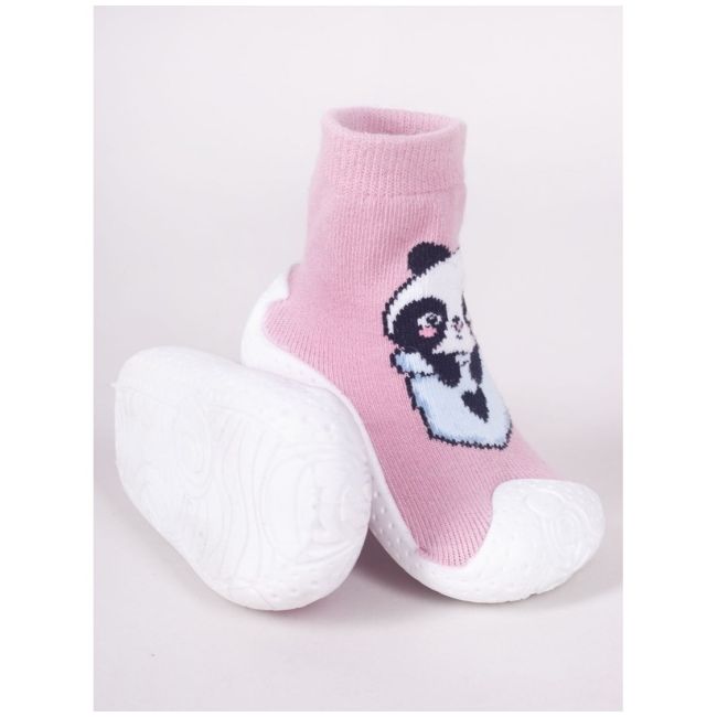 Mocasini pentru copii cu talpă antiderapantă – design cu panda obg-0006c