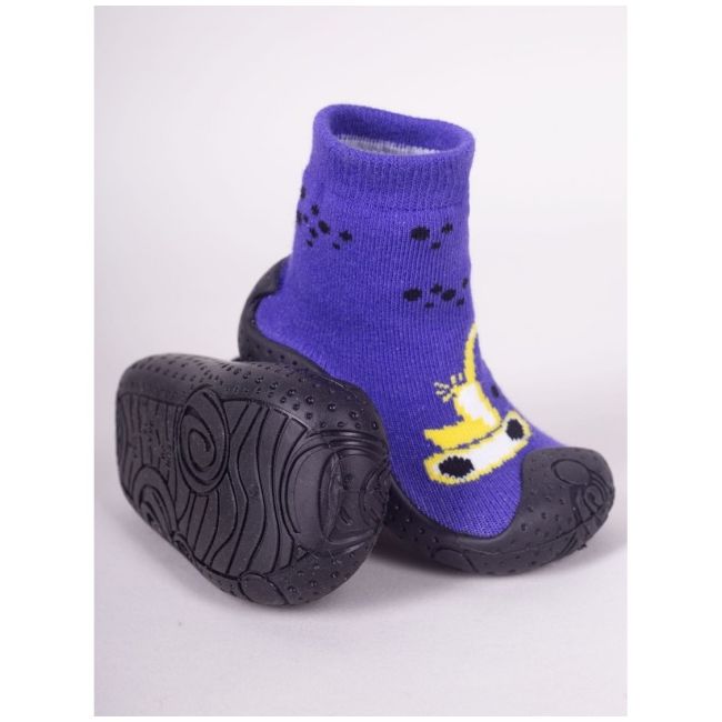 Mocasini pentru copii cu talpă antiderapantă – model excavator galben obg-0002c