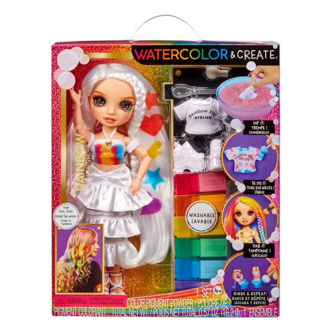 RAINBOW HIGH WATERCOLOR CREATE PAPUSA OCHI CAPRUI VIVMGA507598EUC