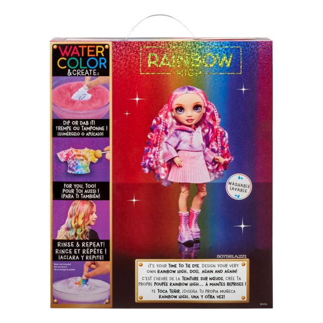 RAINBOW HIGH WATERCOLOR CREATE PAPUSA OCHI MOV VIVMGA507581EUC