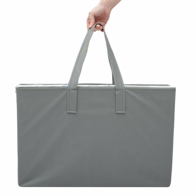 Salteluta pliabila, New Baby, Standard, Pentru patut, Cu geanta de transport inclusa, Cu husa detasabila din bumbac, Din spuma, 120x60x5 cm, 0 luni+, Feather BYN55551