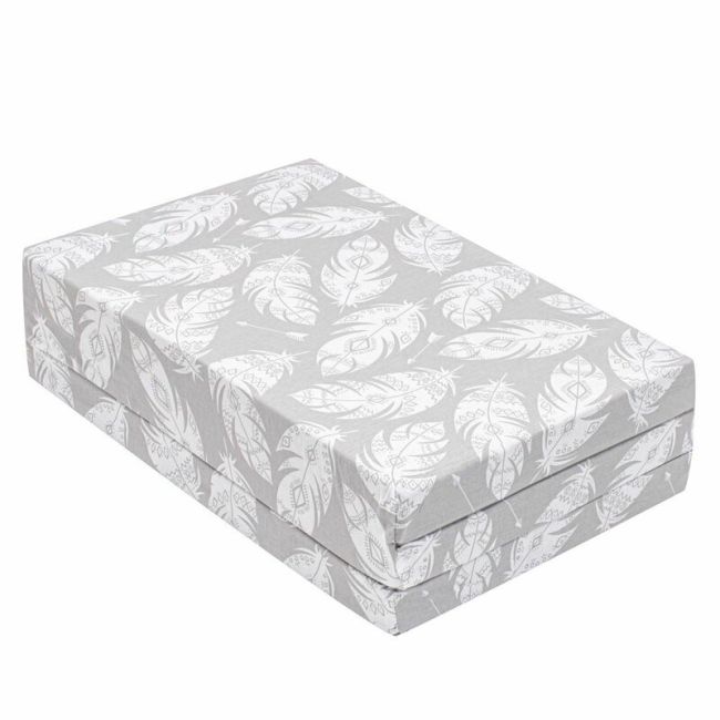 Salteluta pliabila, New Baby, Standard, Pentru patut, Cu geanta de transport inclusa, Cu husa detasabila din bumbac, Din spuma, 120x60x5 cm, 0 luni+, Feather BYN55551