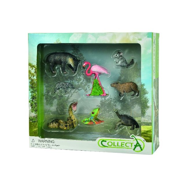 Set de 8 figurine pictate manual wild life - okecol84098wb
