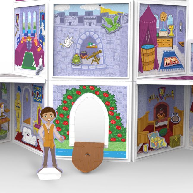 Set de joaca magnetic castel medieval - melissa & doug - okemd30662