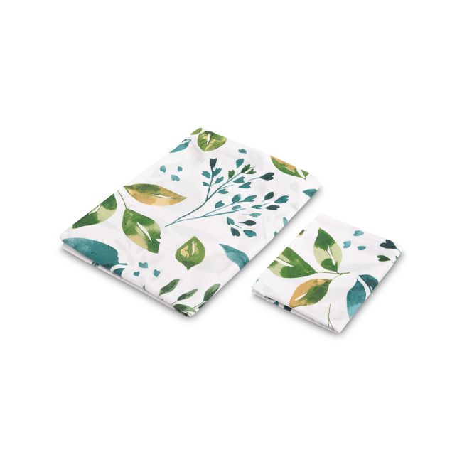 Set lenjerie de pat bumbac 100% cu 2 piese 100x135 cm/40x60 cm Sensillo Botanic PMICSILLO-43592
