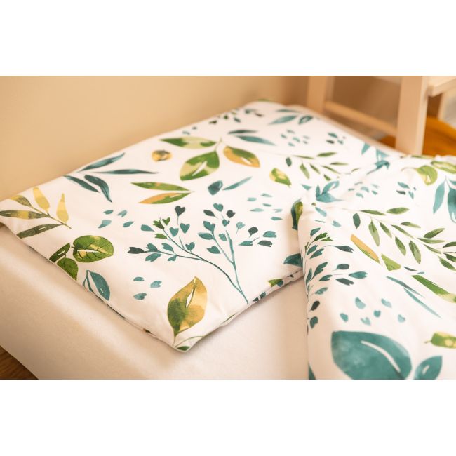 Set lenjerie de pat bumbac 100% cu 2 piese 100x135 cm/40x60 cm Sensillo Botanic PMICSILLO-43592
