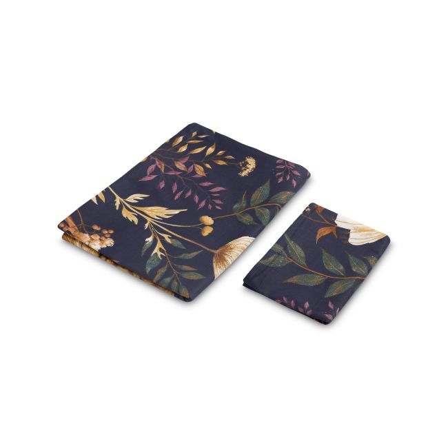 Set lenjerie de pat bumbac 100% cu 2 piese 100x135 cm/40x60 cm Sensillo Florarie PMICSILLO-43593