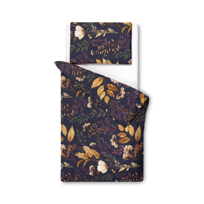 Set lenjerie de pat bumbac 100% cu 2 piese 100x135 cm/40x60 cm Sensillo Florarie PMICSILLO-43593