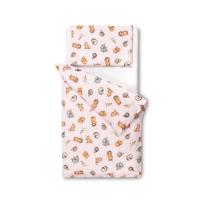 Set lenjerie de pat bumbac 100% cu 2 piese 100x135 cm/40x60 cm Sensillo Jungla PMICSILLO-43594