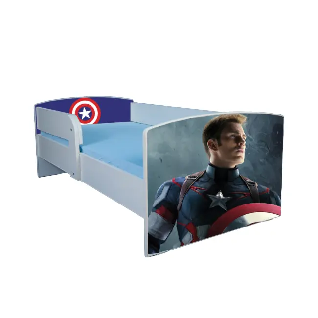 Pat Baieti Captain America 2-16 Ani Cu Saltea SafeNest De 180x80 Cm Tv3028