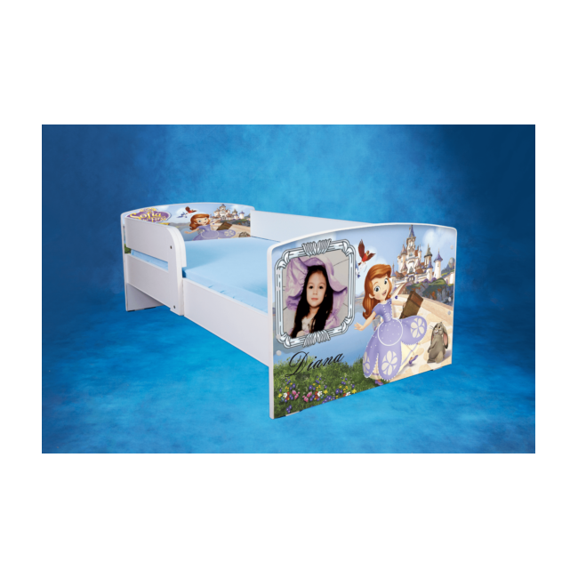 Patut Personalizat Printesa Sofia 2 Cu Saltea SafeNest 180x80 Cm Ptv3018