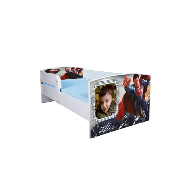 Patut Personalizat Superman Cu Saltea SafeNest 180x80 Cm Ptv3012