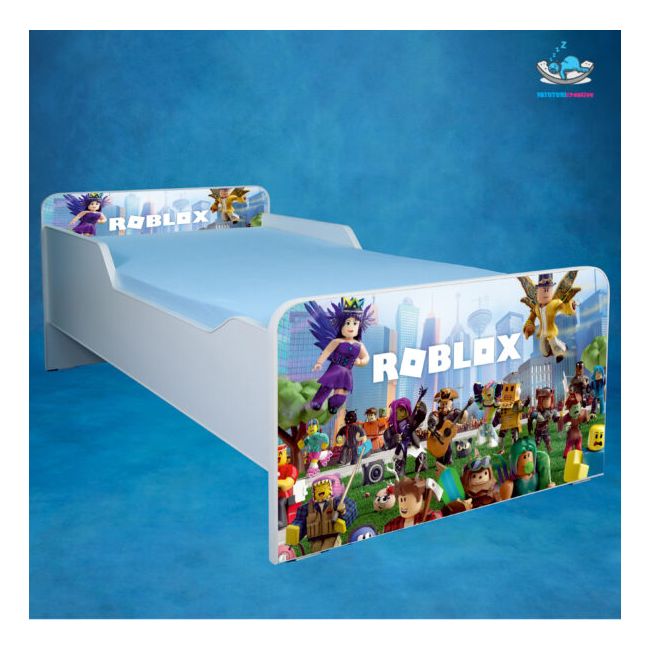 Pat Pentru Copii Roblox Cu Saltea SafeNest 180x80 Cm Ptv2995
