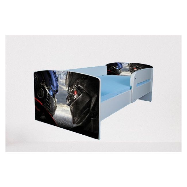 Pat Copii Transformers - Saltea SafeNest - 180x80 Cm, Fara Sertar Ptv3010