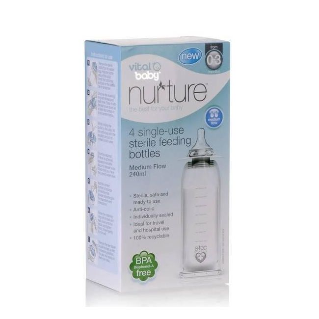 4 biberoane sterile de unica folosinta 240 ml - OMDVB442296
