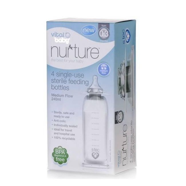 4 biberoane sterile de unica folosinta 240 ml - OMDVB442296