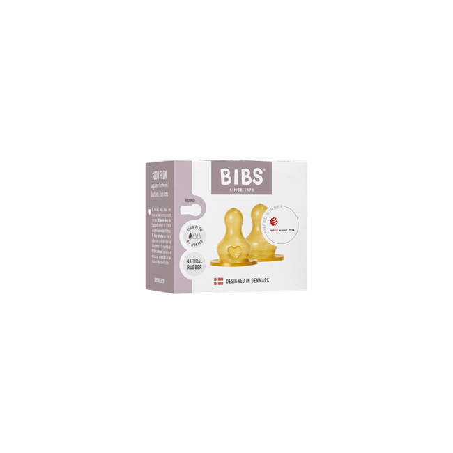 Bibs - set 2 tetine pentru biberon, latex, flux lent bbb5000001