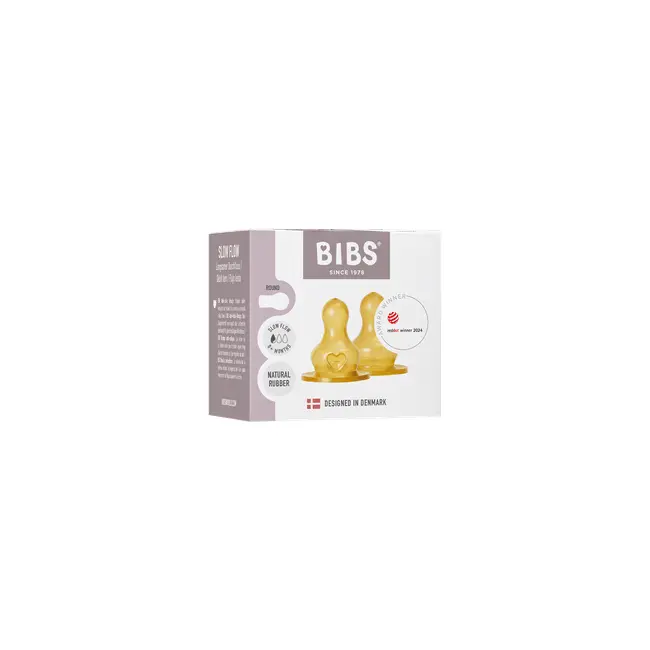 Bibs - set 2 tetine pentru biberon, latex, flux lent bbb5000001