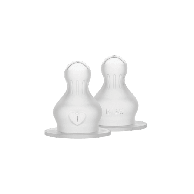 Bibs - set 2 tetine pentru biberon, silicon, cu flux mediu bbb5000012