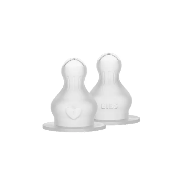Bibs - set 2 tetine pentru biberon, silicon, cu flux mediu bbb5000012