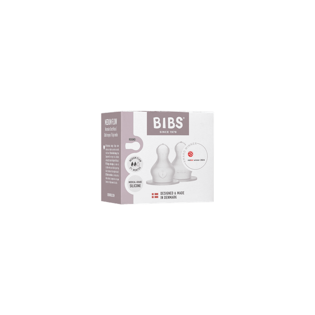Bibs - set 2 tetine pentru biberon, silicon, cu flux mediu bbb5000012