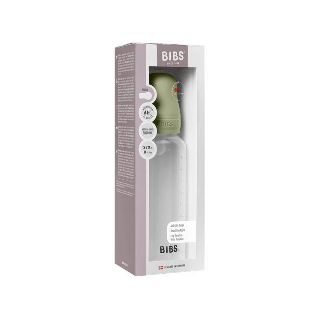 Bibs - set complet biberon anticolici, 270 ml, silicon, sage bbb50171250