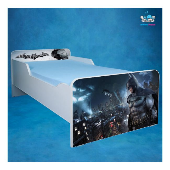 Pat Copii Batman 2-16 Ani, Saltea SafeNest 180x80 Cm - Ptv2988