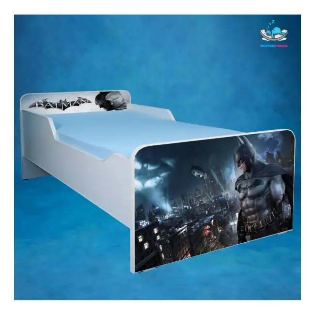Pat Copii Batman 2-16 Ani, Saltea SafeNest 180x80 Cm - Ptv2988