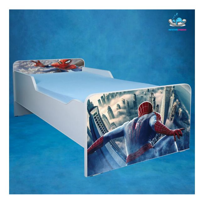 Pat Personalizat Cu Spider Man 1 Pentru Baieti 2-16 Ani  Si Saltea SafeNest 180x80  Ptv2976