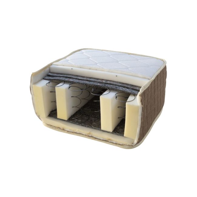 Saltea ortopedica cu arcuri, super ortopedica lux roma, 80x200x23cm, fermitate tare, plasa arcuri tip bonell, fata vara-iarna, sistem aerisire perimetral, saltex drm512