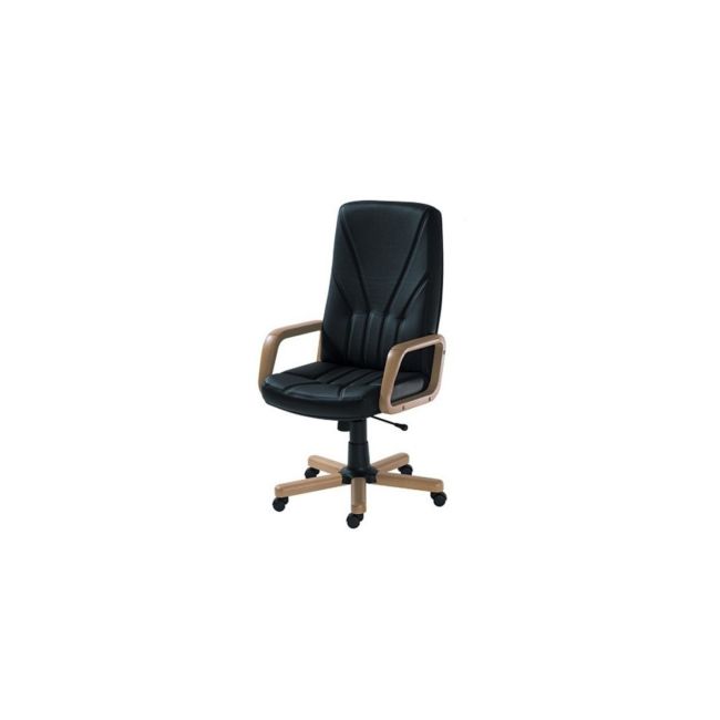 Scaun directorial piele naturala 5900 negru drm91