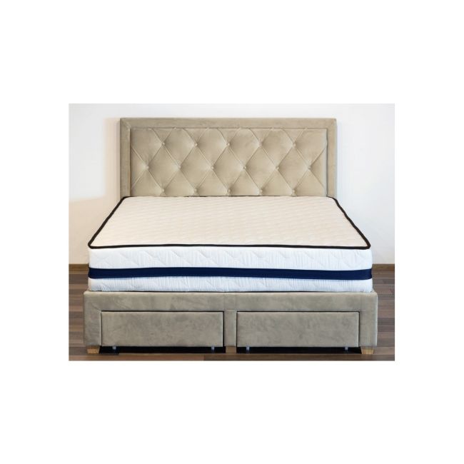 Saltea ortopedica, iris super lux comfort, 160x190x26cm, fermitate tare, cu plasa de arcuri tip bonell, sistem de aerisire banda spaceair, saltsib drm780