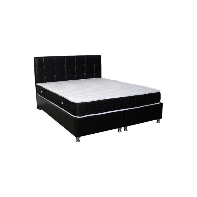Saltea ortopedica, praga 140x190x22 cm, cu plasa de arcuri tip bonell, box spring system, fermitate medie, sistem de aerisire perimetral, saltsib drm1432