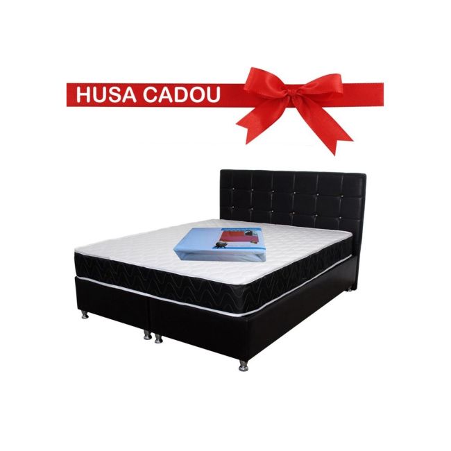 Saltea ortopedica, praga 140x190x22 cm, cu plasa de arcuri tip bonell, box spring system, fermitate medie, sistem de aerisire perimetral, saltsib drm1432
